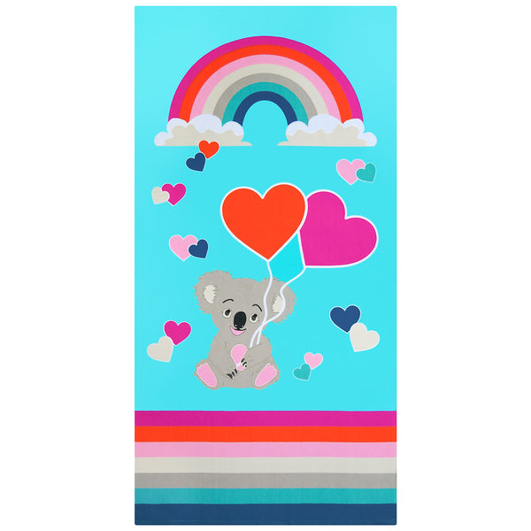 Serviette de plage enfant microfibre Multicolore 70x140 250g/m² - Koala
