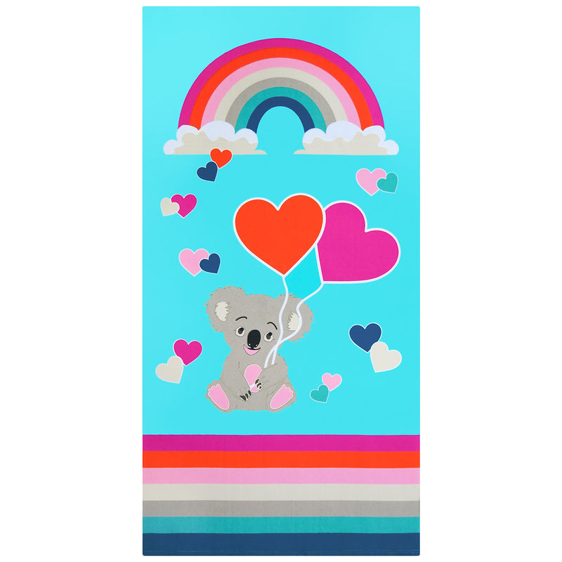 Serviette de plage enfant microfibre Multicolore 70x140 250g/m² - Koala