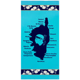 Serviette de plage enfant microfibre Bleu 70x140 250g/m² - Lavezzi