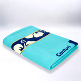 Serviette de plage enfant microfibre Bleu 70x140 250g/m² - Lavezzi
