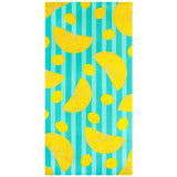 Serviette de plage microfibre Bleu 75x150 220g/m² - Pop-Citron