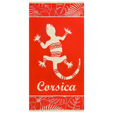 Serviette de plage enfant microfibre Orange 70x140 250g/m² - Tuara