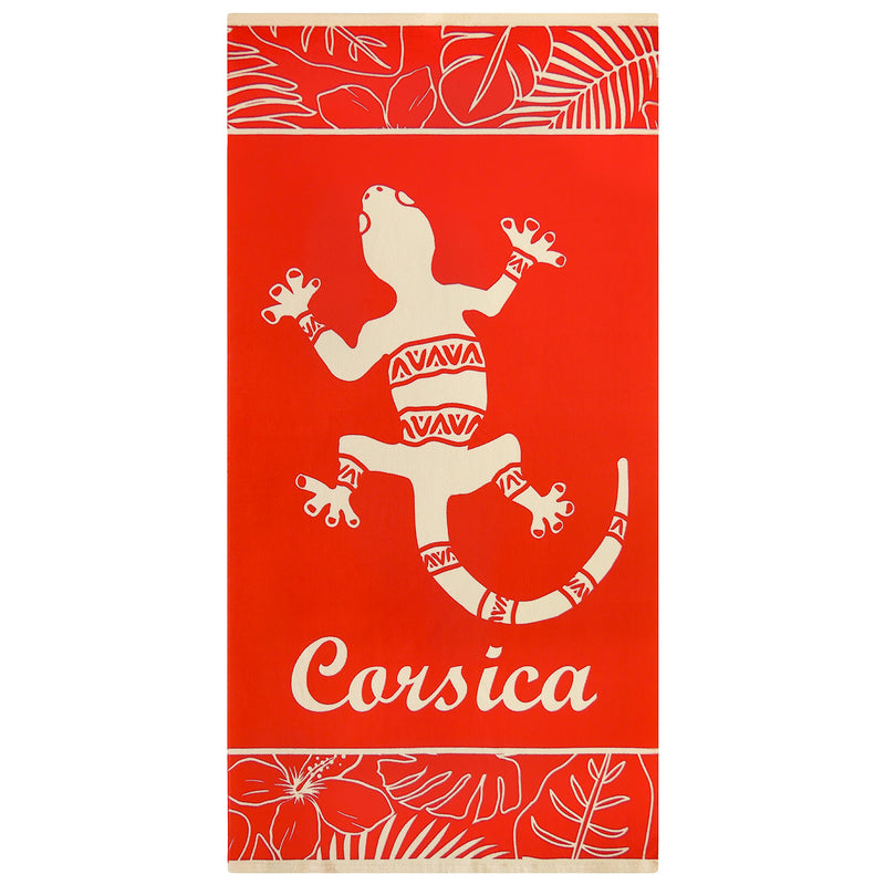 Serviette de plage enfant microfibre Orange 70x140 250g/m² - Tuara