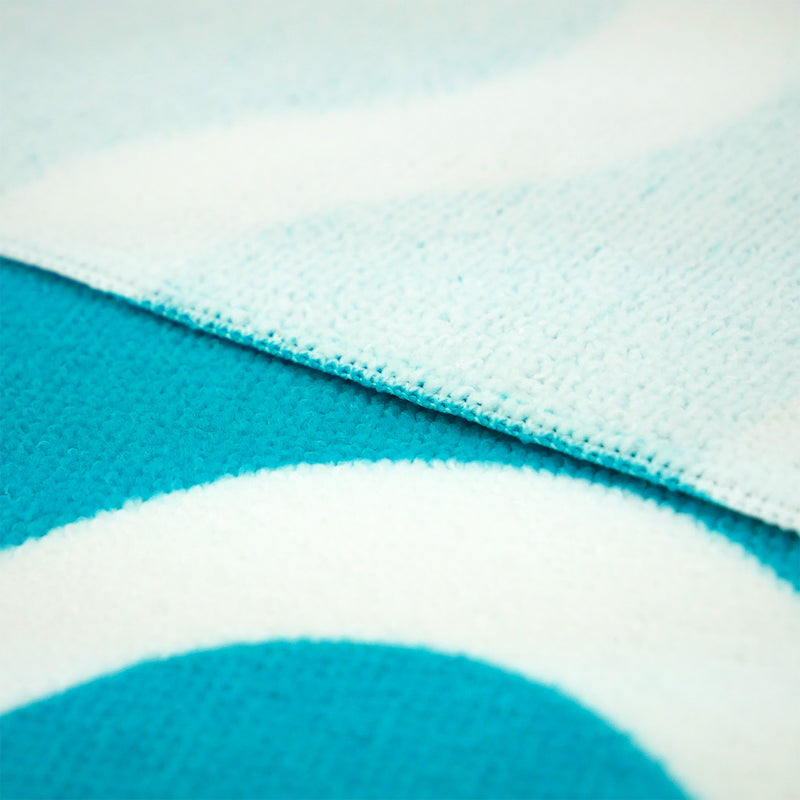 Serviette de plage microfibre Bleu 75x150 220g/m² - Vague-Pop