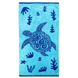 Serviette de plage éponge Velours Jacquard Malari absorbante et séchage rapide, tendance et pratique plage, piscine ou bain.