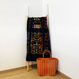 Serviette de plage jacquard maski  75x150 cm, 400 g/m², éponge velours Jacquard et bouclette, douce, absorbante et idéale pour plage ou piscine.
