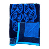 Serviette de plage éponge Velours Jacquard Soto - Taille L légère et absorbante, séchage rapide, transformable en paréo, idéale plage.