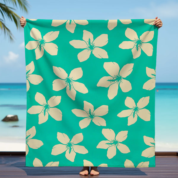 Serviette de plage XL microfibre Vert 140x170 220g/m² - Alyzee