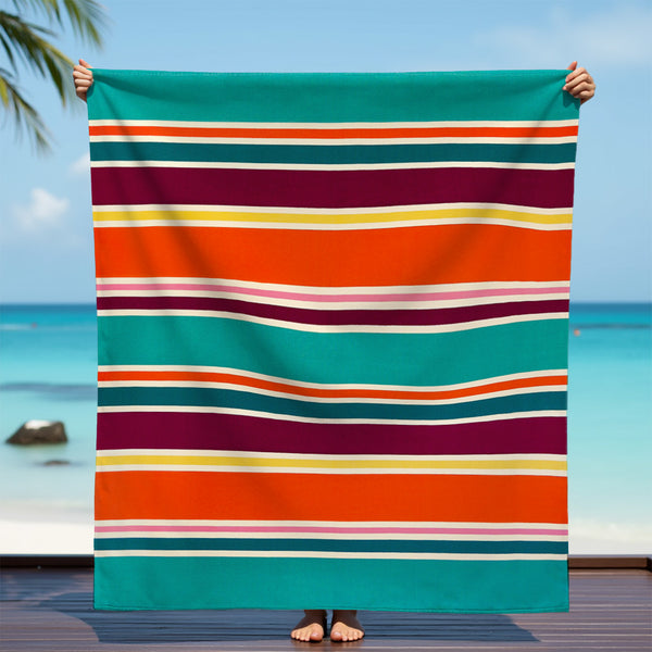 Serviette de plage XL microfibre Multicolore 140x170 220g/m² - Antiparos
