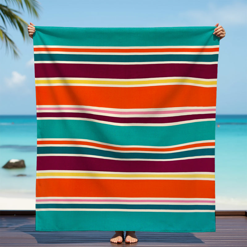 Serviette de plage XL microfibre Multicolore 140x170 220g/m² - Antiparos