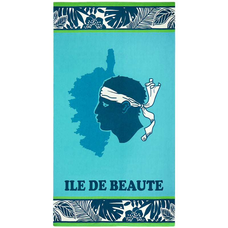 Serviette de plage microfibre Bleu 90x170 250g/m² - Bodri