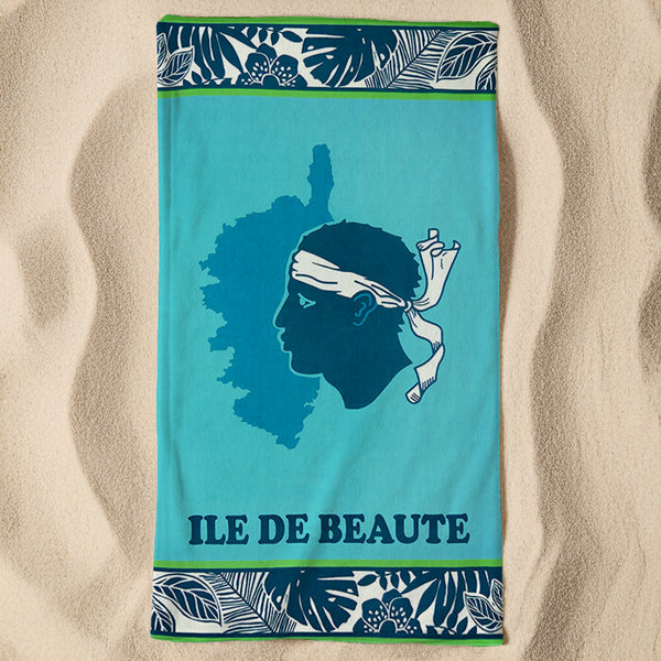 Serviette de plage microfibre Bleu 90x170 250g/m² - Bodri