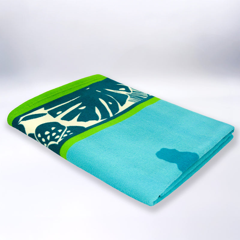 Serviette de plage microfibre Bleu 90x170 250g/m² - Bodri