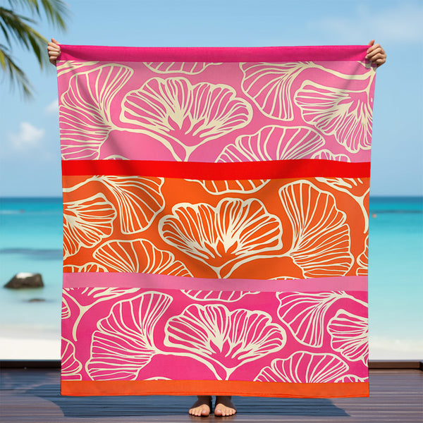 Serviette de plage XL microfibre Rose 140x170 220g/m² - Jinoka