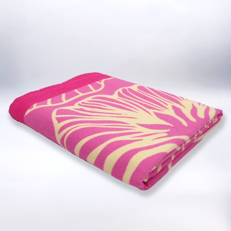 Serviette de plage XL microfibre Rose 140x170 220g/m² - Jinoka