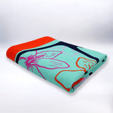 Serviette de plage XL microfibre Bleu 140x170 220g/m² - Manilva