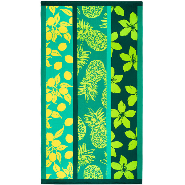 Serviette de plage microfibre Vert 90x170 220g/m² - Mitjana