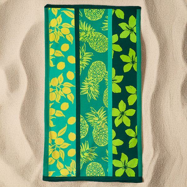 Serviette de plage microfibre Vert 90x170 220g/m² - Mitjana