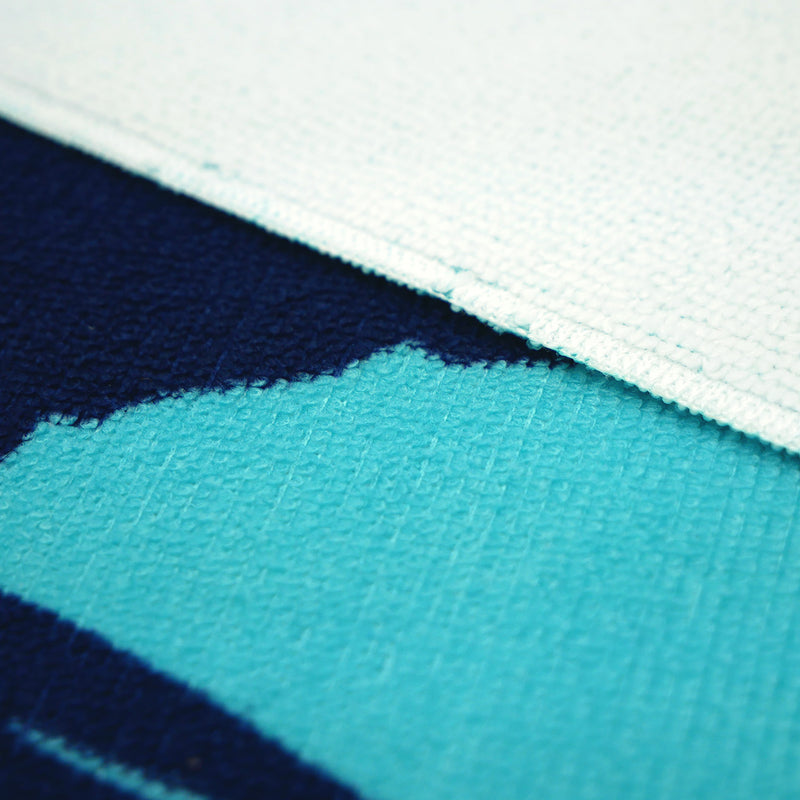 Serviette de plage microfibre Bleu 90x170 250g/m² - Olzo