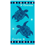 Serviette de plage microfibre Bleu 90x170 250g/m² - Piana