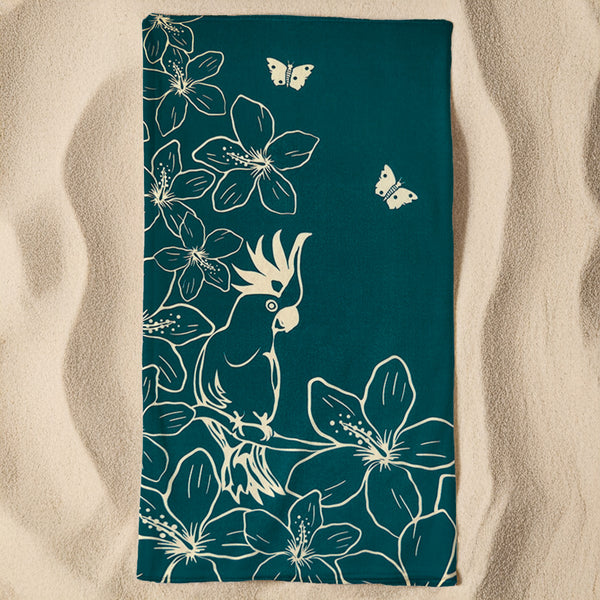 Serviette de plage microfibre Bleu 90x170 220g/m² - Serifos