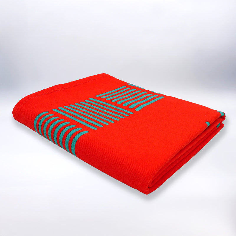 Serviette de plage XL microfibre Orange 140x170 220g/m² - Solari