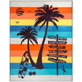 Serviette de plage XL éponge velours Jacquard Multicolore 140x180 400g/m² - Coconut Beach