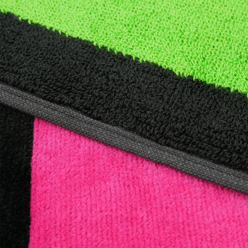 Serviette de plage éponge velours Jacquard Happy Fresh - Taille L 100x175cm