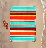 Serviette de plage XL éponge velours Jacquard Multicolore 140x180 400g/m² - Malaga