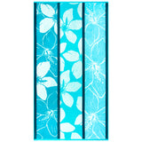 Serviette de plage éponge velours Jacquard Bleu 90x170 400g/m² - Miyako