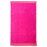 Drap de bain en coton uni Shady Fuchsia - Le comptoir de la plage