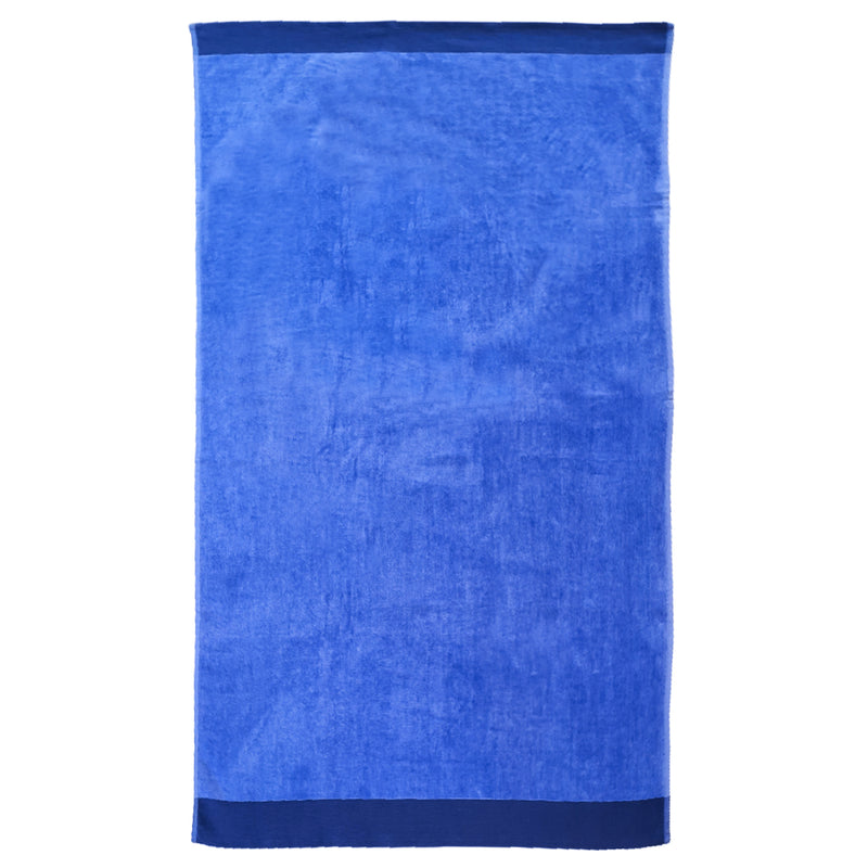 Serviette de bain éponge velours unie Shady Royal - Le comptoir de la plage