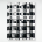 Lot de 2 Duos de torchons assortis bicolores noir Alexandrie 50 x 70