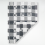 Lot de 2 Duos de torchons assortis bicolores gris Alexandrie 50 x 70