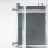 Lot de 2 Duos de torchons assortis bicolores rayés gris 50 x 70