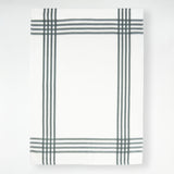 Lot de 2 Duos de torchons assortis bicolores rayés gris 50 x 70