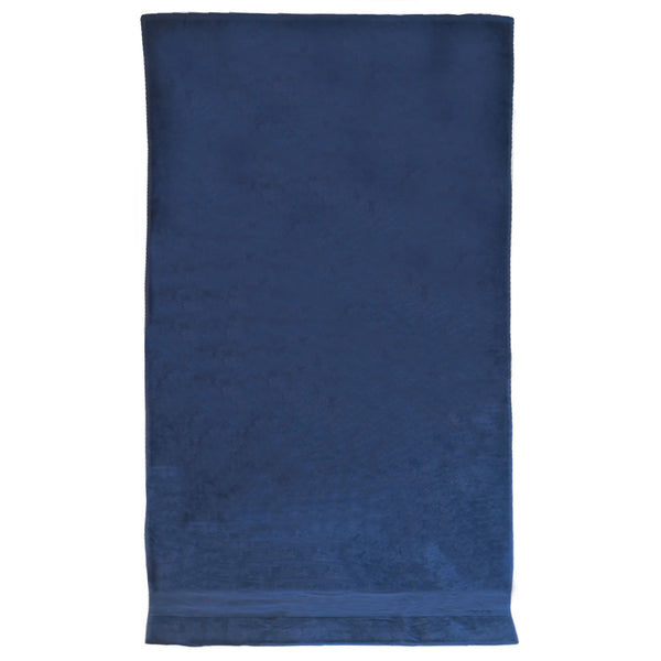 Serviette de bain éponge velours unie Classy Navy - Le comptoir de la plage