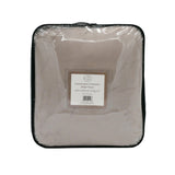 couverture cocoon beige taupe 220x240 cm, 610g/m² recto imitation lapin et verso imitation mouton, ultra douce pour un confort chaleureux.