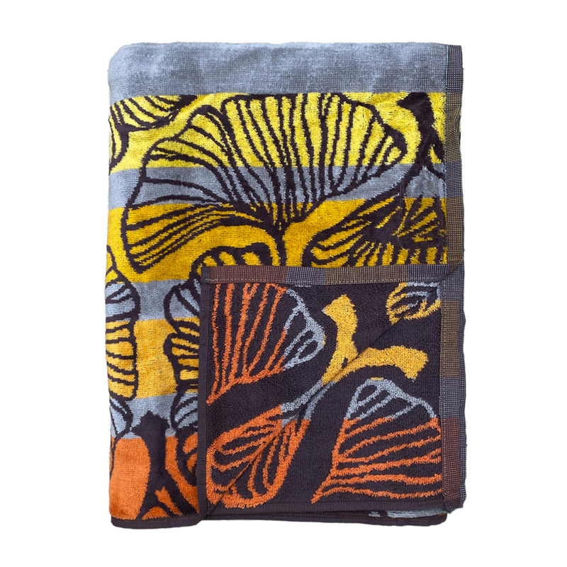 Serviette de plage éponge velours Jacquard Homok - Taille L