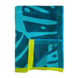 Serviette de plage éponge Velours Jacquard Monstera - Taille L 90x170cm