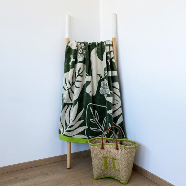 Serviette de plage éponge velours Jacquard Musia - Taille L