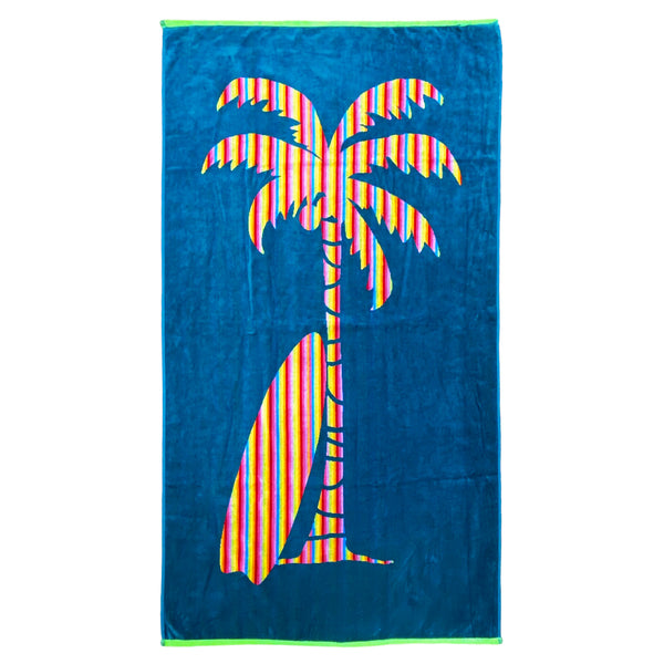 Serviette de plage éponge Velours Jacquard Palmtak Taille L 90x160cm