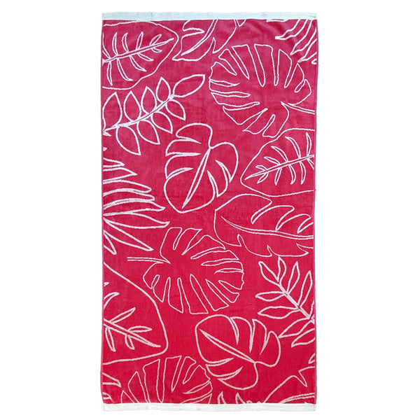 Serviette de plage éponge Velours Jacquard Skiva - Taille L - Le comptoir de la plage