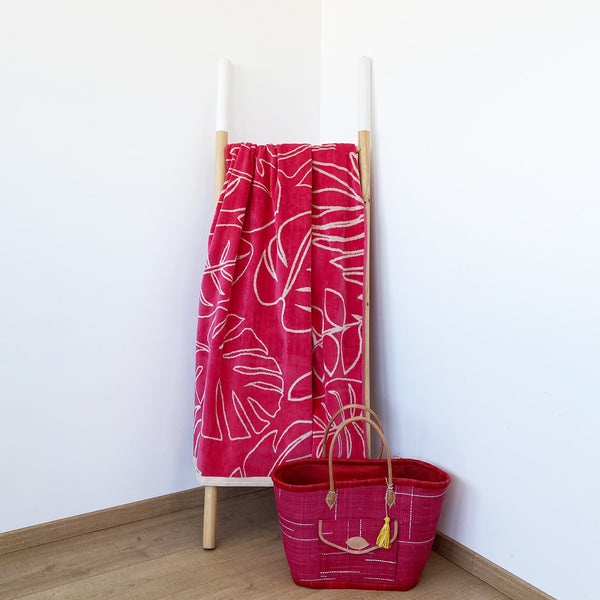Serviette de plage éponge Velours Jacquard Skiva - Taille L - Le comptoir de la plage