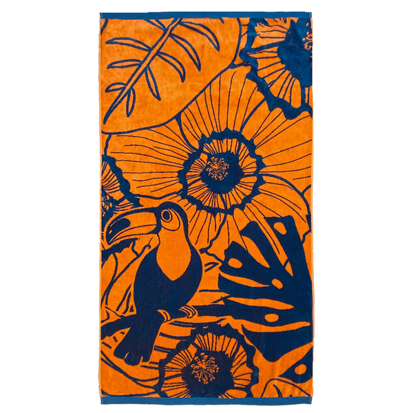 Serviette de plage éponge Velours Jacquard Soglio - Le comptoir de la plage