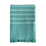 fouta coton doublée éponge Alanya Lagoon 90x160 cm ou XL 140x180 cm, 100 % coton, absorbante, légère et séchage rapide, idéale plage, piscine ou salle de bain.