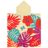 Poncho de plage enfant en microfibre lindy 60x120cm 250g/m² motifs imprimés, idéal plage et piscine, séchage rapide, peu encombrant