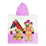 Pack enfant Nounours un Poncho et une Serviette de plage microfibre 100% polyester