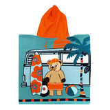 Pack enfant Surfista un Poncho et une Serviette de plage microfibre 100% polyester