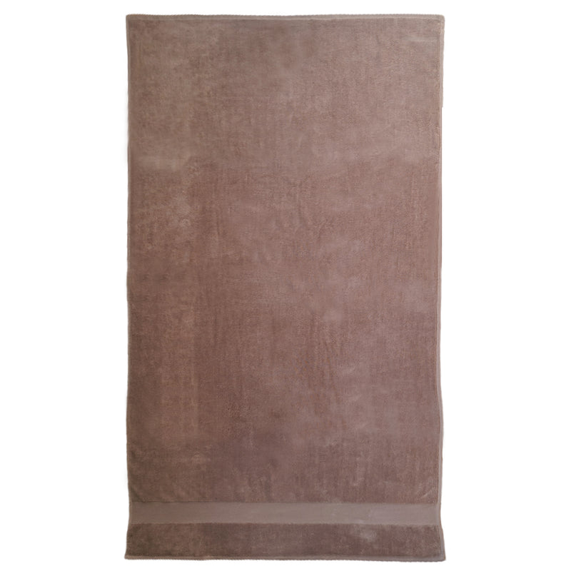 Pack Serviettes de bain éponge velours unies Classy Paradise Taupe - Taille L